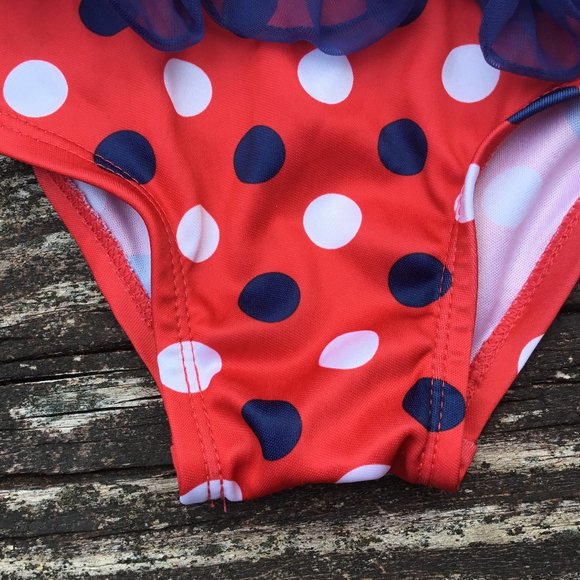 Disney Minnie Mouse Girls One Piece Bathing Suit Size 2T - Picture 4 of 7